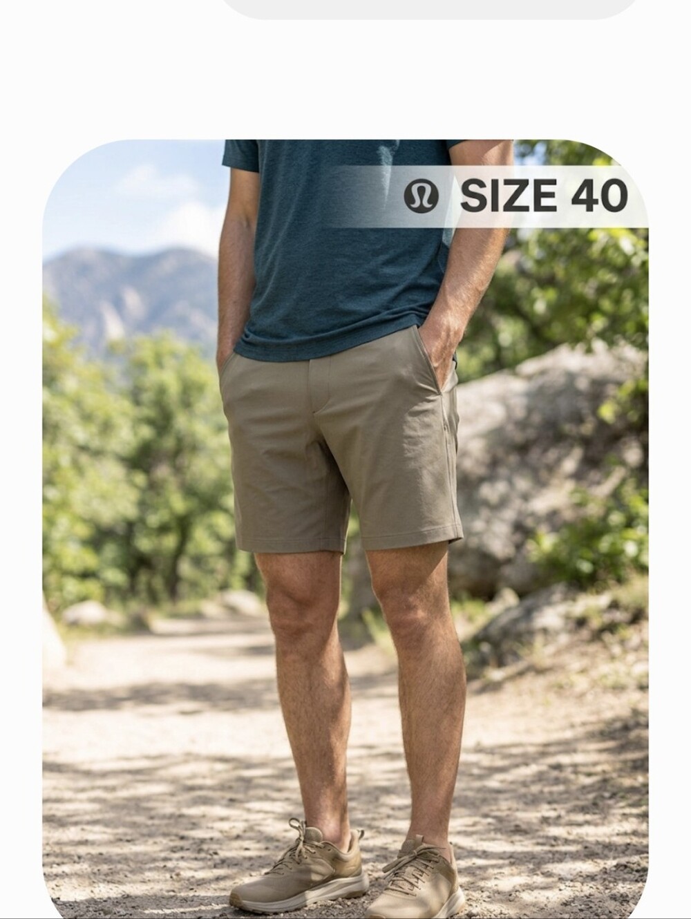 Lululemon Men's ABC Shorts Green Taupe Size 40 Waist 20.5"
